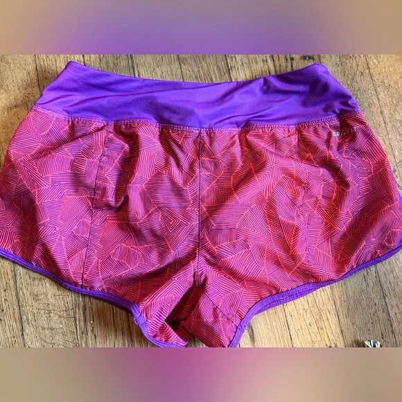 Nike dri-fit shorts. Purple and coral like new small. - Picture 4 of 6